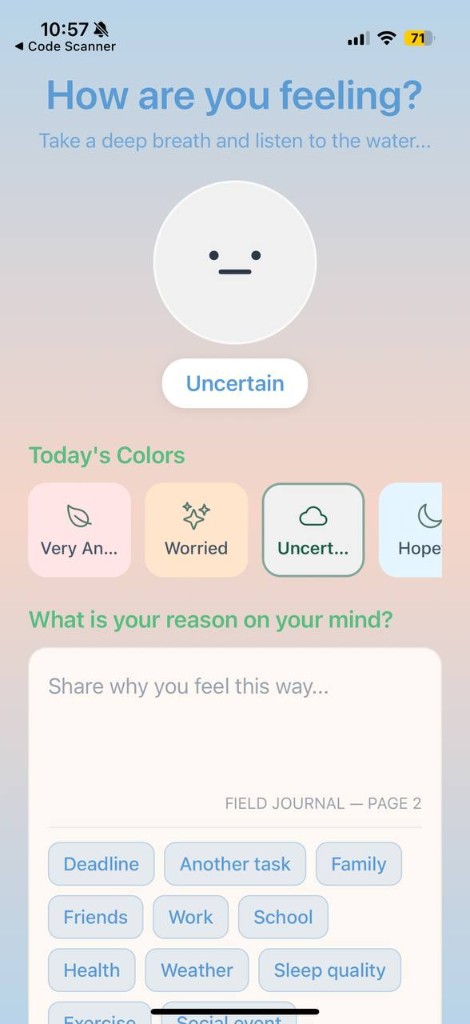 How are you feeling now — check-in